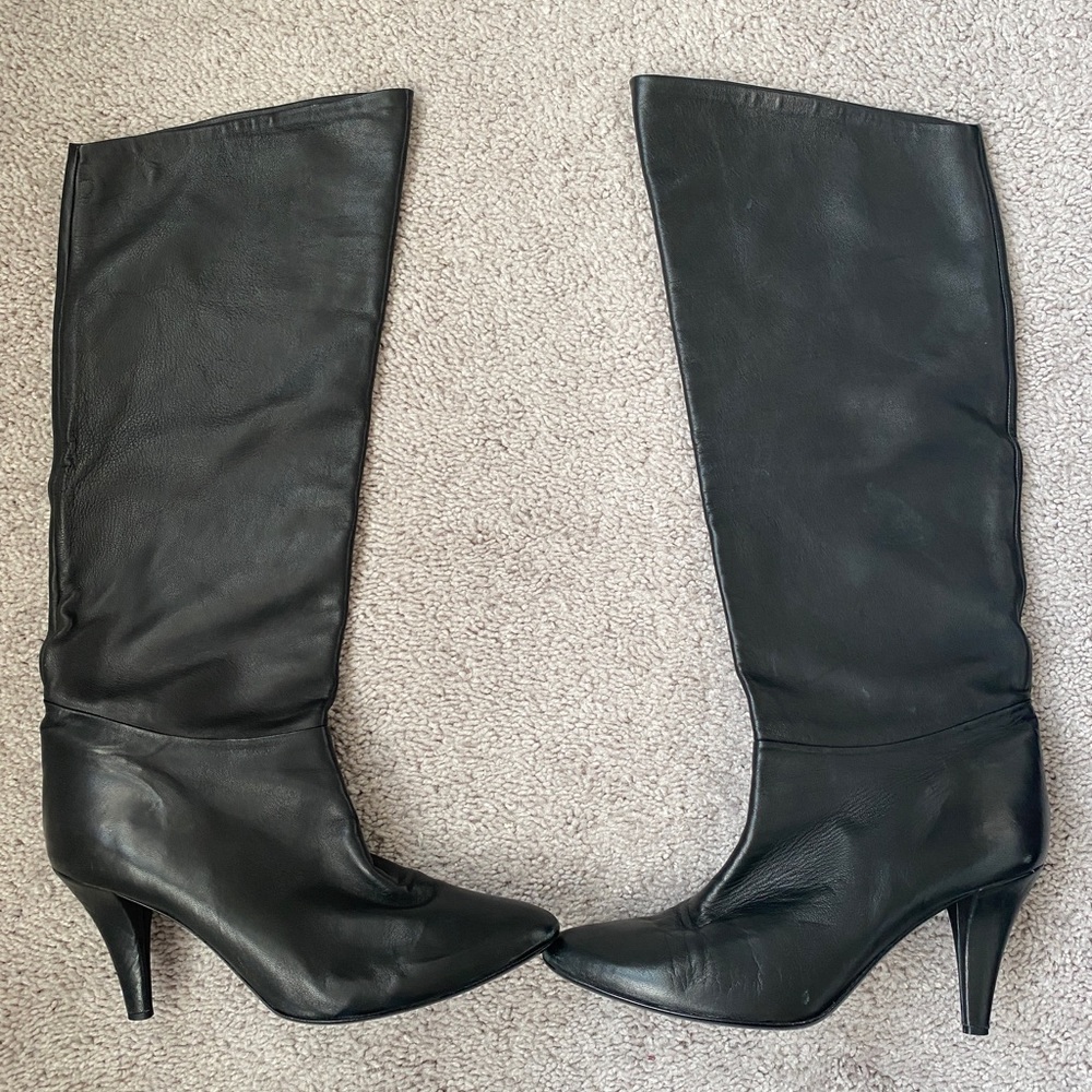 BELLE by SIGERSON MORRISON Black Leather Knee Boots 8.5